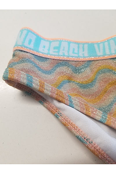 venice beach dívčí třpytivé plavkové kalhotky s vlnkovaným vzorem | venice beach | obrázek 3