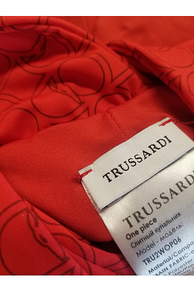 Trussardi Červené jednodílné plavky za krk s průstřihy Vel. L | Trussardi | obrázek 4