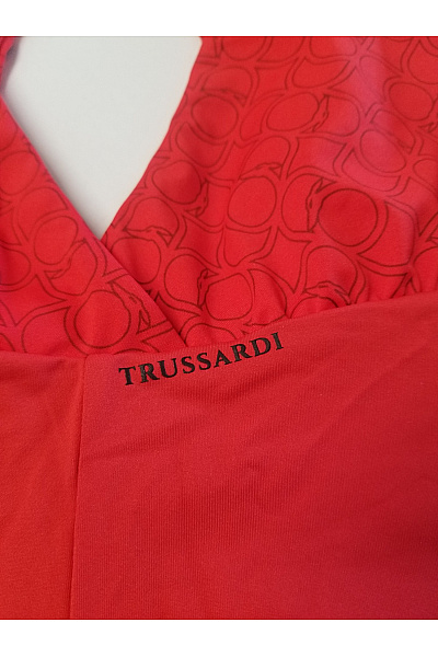 Trussardi Červené jednodílné plavky za krk s průstřihy Vel. L | Trussardi | obrázek 9