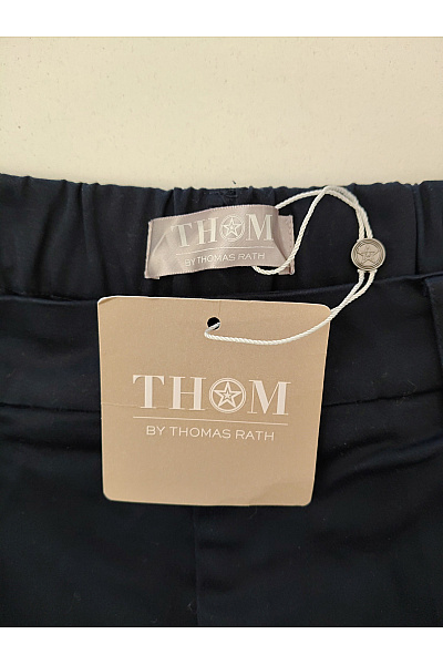 THOM By Thomas Rath Dámské modré bavlněné chinos kalhoty s puky Velikost DE 42 | THOM By Thomas Rath | obrázek 8
