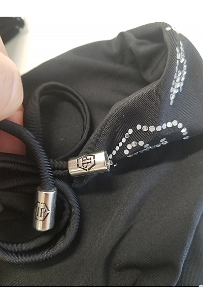 Philipp Plein Černé jednodílné plavky za krk s kamínky Velikost L | Philipp Plein | obrázek 8