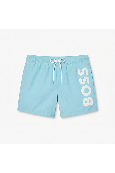 Hugo Boss Modré koupací kraťasy s potiskem Velikost XXL | Hugo Boss | obrázek 2