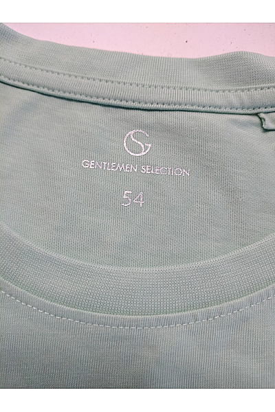 GENTLEMEN SELECTION Pánské tričko s dlouhým rukávem a kapsou basic jednobarevné zelené Velikost DE 54 | GENTLEMEN SELECTION | obrázek 4