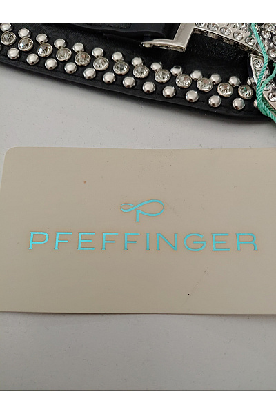 PFEFFINGER Černý luxusní dámský pásek s kamínky Vel. DE 38/40 | PFEFFINGER | obrázek 10
