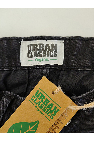 URBAN CLASSICS Dámské černé cargo džíny s vysokým pasem a kapsami Vel. 28 | URBAN CLASSICS | obrázek 4