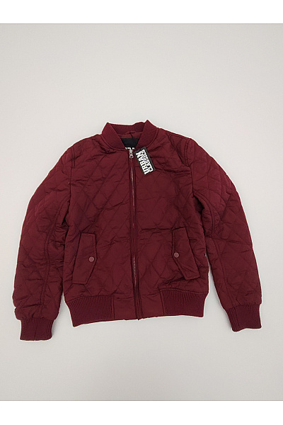 URBAN CLASSICS Červená prošívaná bomber bunda se zipem Velikost S | URBAN CLASSICS | obrázek 2