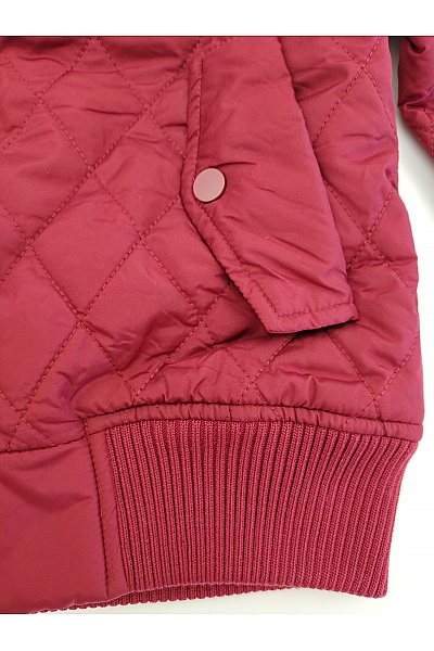 URBAN CLASSICS Červená prošívaná bomber bunda se zipem Velikost S | URBAN CLASSICS | obrázek 3