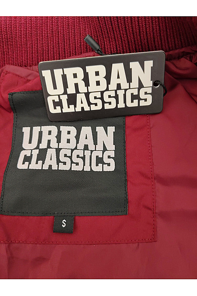 URBAN CLASSICS Červená prošívaná bomber bunda se zipem Velikost S | URBAN CLASSICS | obrázek 7