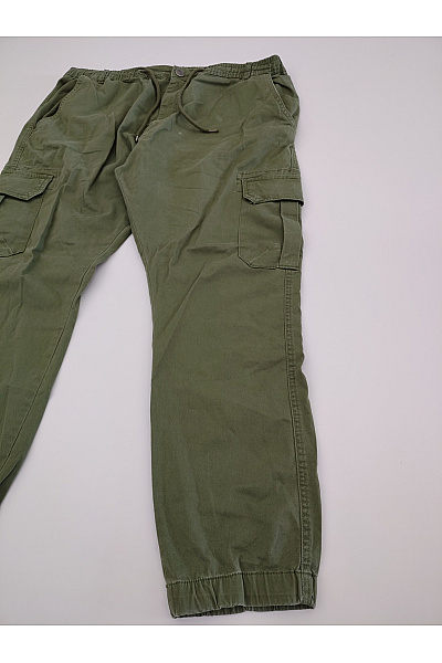 def Pánské khaki cargo jogger kalhoty s kapsami Velikost 34 | def | obrázek 2
