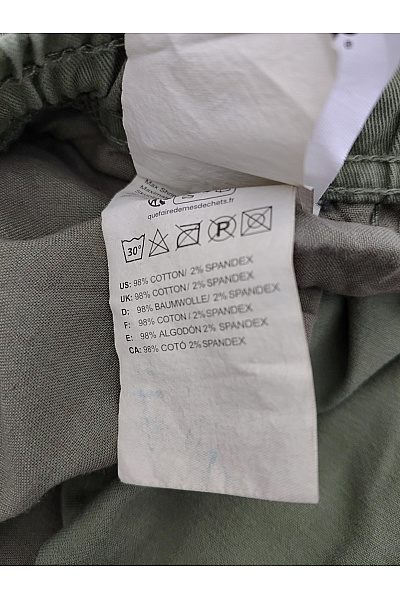 def Pánské khaki cargo jogger kalhoty s kapsami Velikost 34 | def | obrázek 5