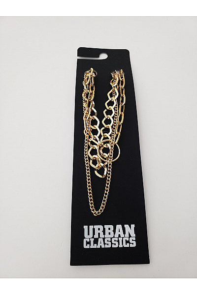 URBAN CLASSICS Zlatý vrstvený řetízkový náhrdelník | URBAN CLASSICS | obrázek 2
