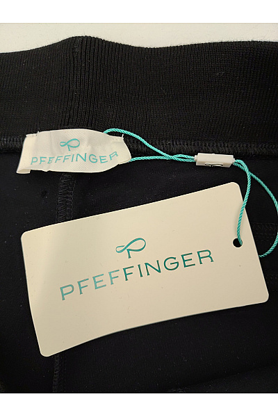 PFEFFINGER Černé široké elegantní kalhoty s vysokým pasem Vel. DE 42 | PFEFFINGER | obrázek 6