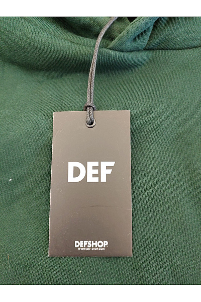 def Pánská zelená bavlněná mikina s kapucí a klokaní kapsou Vel. EU M | def | obrázek 4