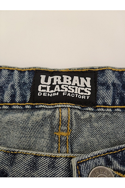 URBAN CLASSICS Pánské modré volné džíny wide leg seprané Velikost 32 | URBAN CLASSICS | obrázek 5