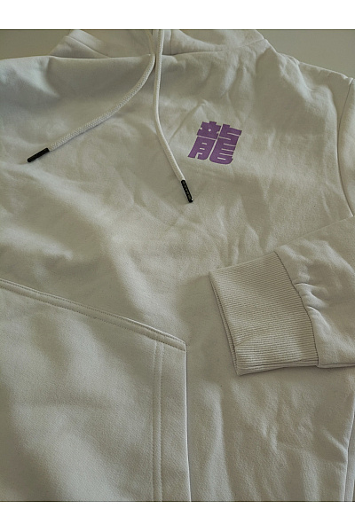 snipes Bílá pánská mikina s kapucí a potiskem streetwear Velikost M | snipes | obrázek 5