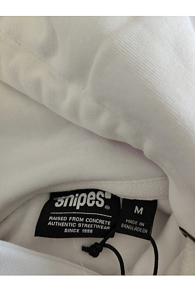 snipes Bílá pánská mikina s kapucí a potiskem streetwear Velikost M | snipes | obrázek 9