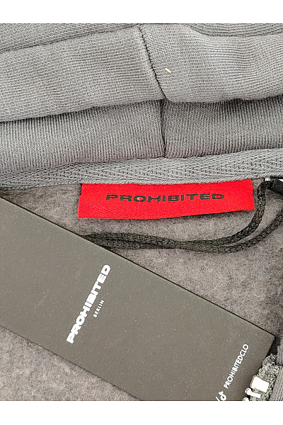 prohibited Pánská bavlněná mikina na zip s kapucí oversized streetwear Velikost S | prohibited | obrázek 4
