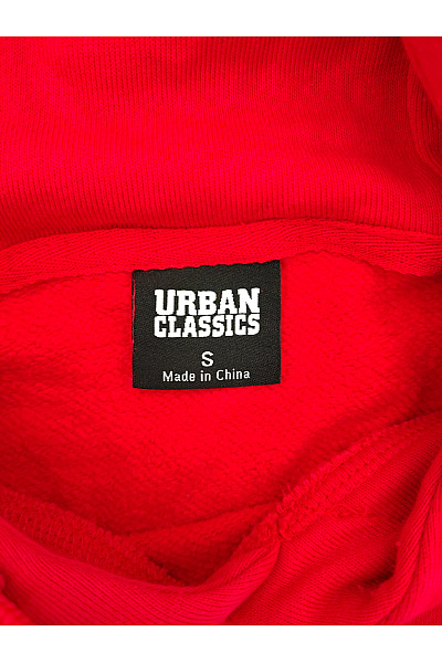 URBAN CLASSICS Červená bavlněná dámská mikina s kapucí Velikost S | URBAN CLASSICS | obrázek 7