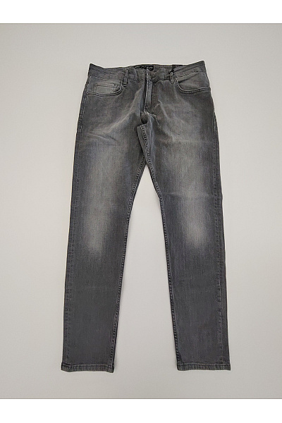 2Y PREMIUM Pánské šedé Bavlněné Džíny Slim Fit Velikost US 34