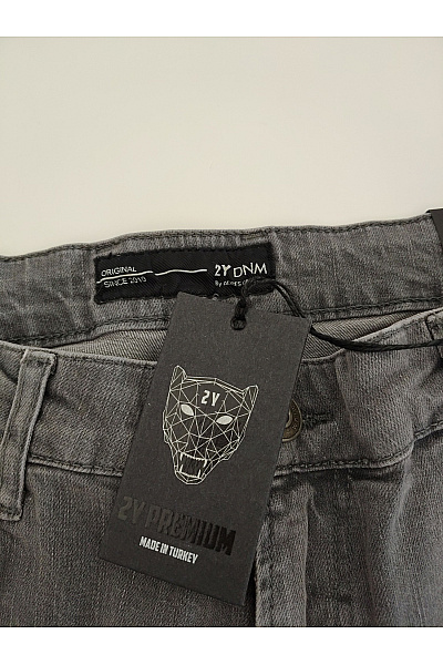 2Y PREMIUM Pánské šedé bavlněné džíny slim fit Velikost US 34 | 2Y PREMIUM | obrázek 3