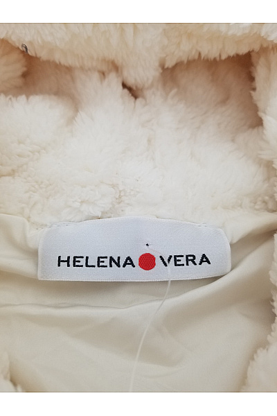 HELENA VERA Bílá chlupatá vesta s kapucí Vel. DE 48 | HELENA VERA | obrázek 6