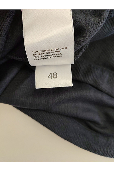 Belinda Gold Černé dámské tričko s dlouhým rukávem a kapsami oversize streetwear Velikost DE 48 | Belinda Gold | obrázek 8
