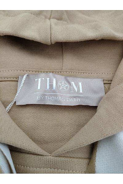 THOM By Thomas Rath Béžová bavlněná oversized mikina s kapucí Velikost DE 46 | THOM By Thomas Rath | obrázek 6