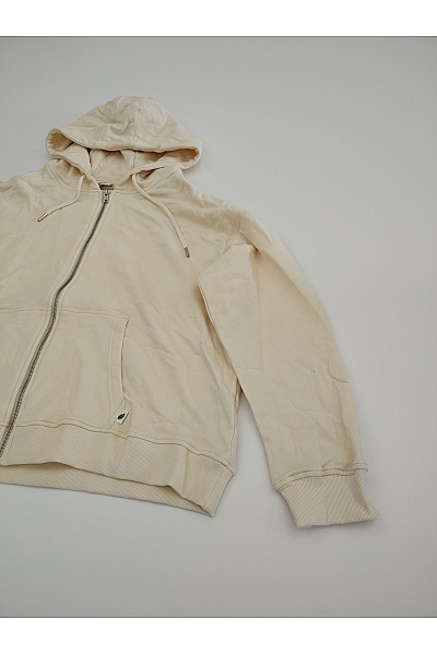URBAN CLASSICS Béžová bavlněná oversized mikina na zip s kapucí Velikost 4XL | URBAN CLASSICS | obrázek 2
