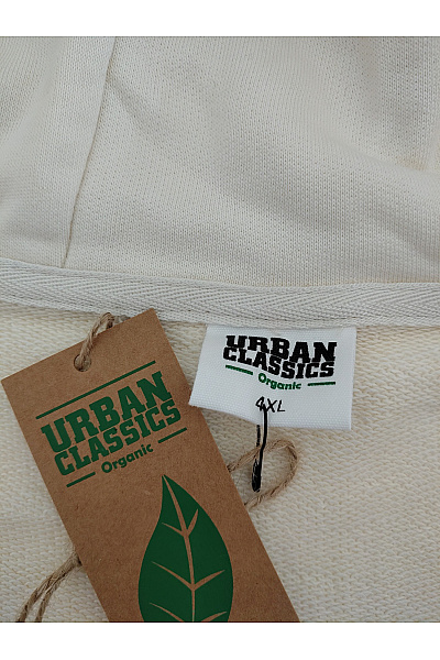 URBAN CLASSICS Béžová bavlněná oversized mikina na zip s kapucí Velikost 4XL | URBAN CLASSICS | obrázek 4