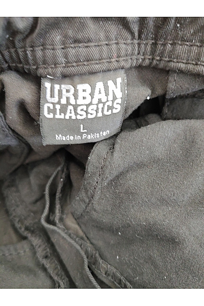 URBAN CLASSICS Černé bavlněné cargo jogger kalhoty s kapsami Vel. L | URBAN CLASSICS | obrázek 8