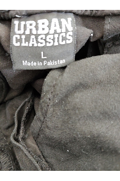 URBAN CLASSICS Černé bavlněné cargo jogger kalhoty s kapsami Vel. L | URBAN CLASSICS | obrázek 9