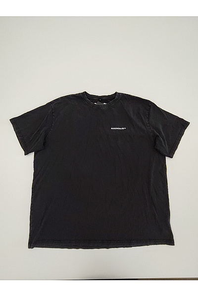 MJGONZALES Černé Bavlněné Tričko S Krátkým Rukávem A Nápisem Vel. 4XL