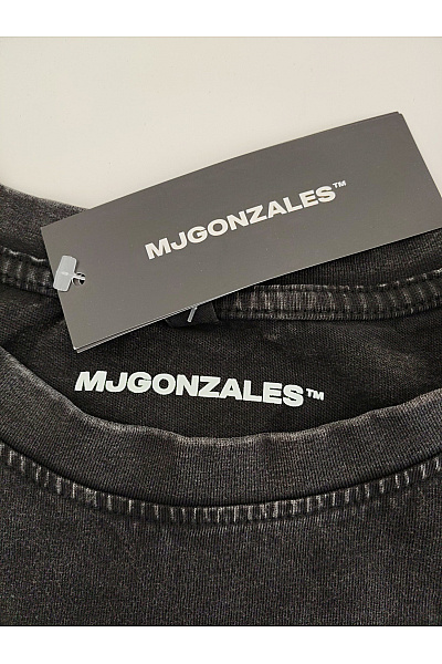 MJGONZALES Černé bavlněné tričko s krátkým rukávem a nápisem Vel. 4XL | MJGONZALES | obrázek 3