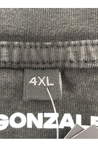 MJGONZALES Černé bavlněné tričko s krátkým rukávem a nápisem Vel. 4XL | MJGONZALES | obrázek 4