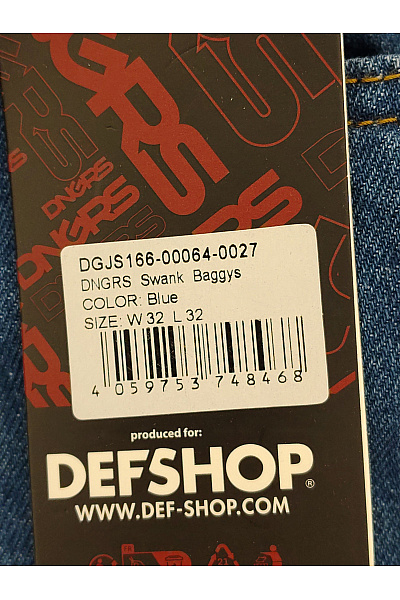 DNGRS Pánské modré cargo džíny rovné Velikost US W 32 L 32 | DNGRS | obrázek 4