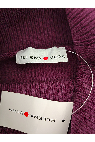 HELENA VERA Fialový dámský pletený rolák s copánkovým vzorem Velikost DE 38 | HELENA VERA | obrázek 5