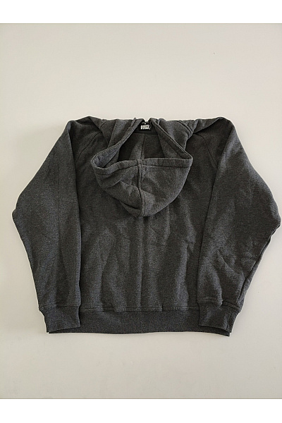 URBAN CLASSICS Pánská šedá bavlněná mikina na zip s kapucí Vel. M | URBAN CLASSICS | obrázek 3