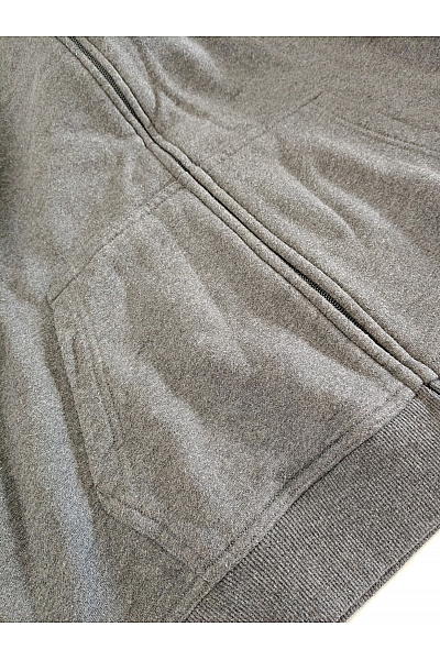 URBAN CLASSICS Pánská šedá bavlněná mikina na zip s kapucí Vel. M | URBAN CLASSICS | obrázek 4