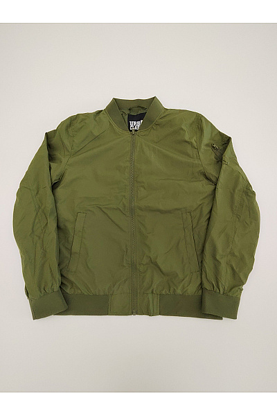 URBAN CLASSICS Pánská khaki bomber bunda se zipem jarní podzimní Velikost L | URBAN CLASSICS | obrázek 2