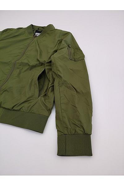 URBAN CLASSICS Pánská khaki bomber bunda se zipem jarní podzimní Velikost L | URBAN CLASSICS | obrázek 3