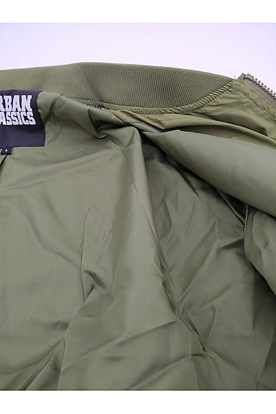 URBAN CLASSICS Pánská khaki bomber bunda se zipem jarní podzimní Velikost L | URBAN CLASSICS | obrázek 7