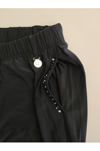 COUTURE LINE Černé široké kalhoty s pružným pasem Velikost DE 40 | COUTURE LINE | obrázek 3