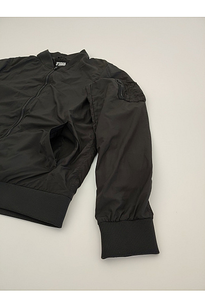 URBAN CLASSICS Černá pánská bomber bunda se zipem Vel. L | URBAN CLASSICS | obrázek 3