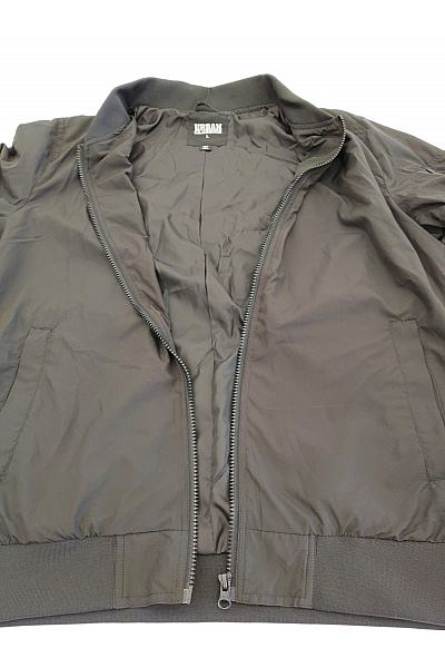 URBAN CLASSICS Černá pánská bomber bunda se zipem Vel. L | URBAN CLASSICS | obrázek 8