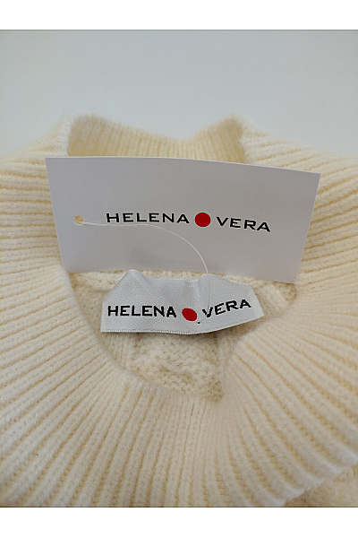 HELENA VERA Béžový pletený pulovr se stojáčkem a copánkovým vzorem Velikost DE 38 | HELENA VERA | obrázek 8