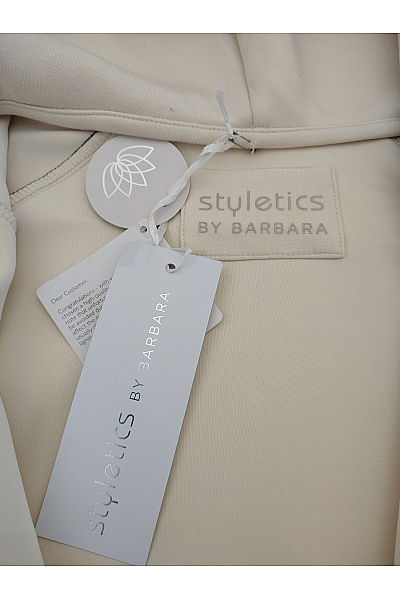 styletics by barbara Béžová dámská sportovní mikina na zip s kapucí Velikost DE 44 | styletics by barbara | obrázek 5
