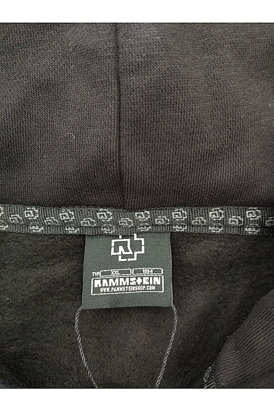 rammstein Pánská černá bavlněná mikina na zip s kapucí Velikost XXL | rammstein | obrázek 6