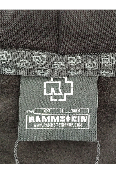 rammstein Pánská černá bavlněná mikina na zip s kapucí Velikost XXL | rammstein | obrázek 7