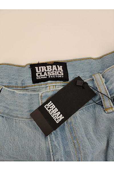 URBAN CLASSICS Pánské modré bavlněné džíny wide leg Velikost EU 34 | URBAN CLASSICS | obrázek 4