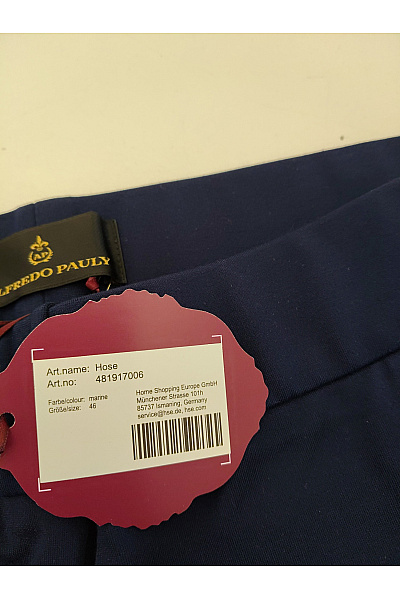 Alfredo Pauly Modré elegantní kalhoty s kapsami Velikost DE 46 | Alfredo Pauly | obrázek 6